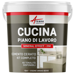 Cemento Cerato Marrone per Cucina: Piano di lavoro, Paraspruzzi