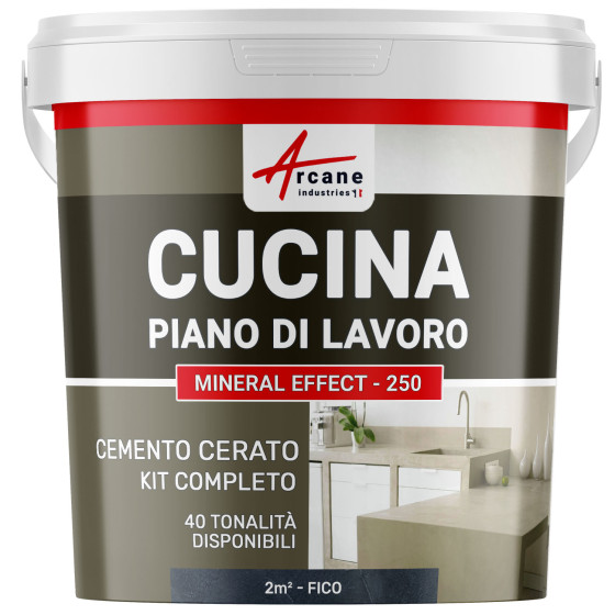 CEMENTO CERATO VIOLA PER CUCINA: Piano di Lavoro, Paraspruzzi