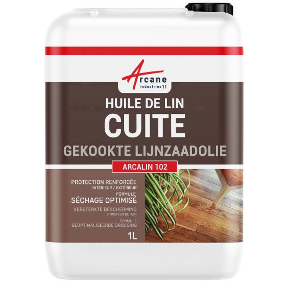 Gekookte Lijnolie, voor binnen- en buitengebruik hout: ARCALIN 102
