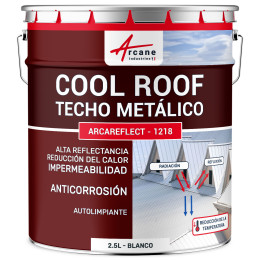 Pintura para tejados de chapa, anticalor y anticorrosión - ARCAREFLECT ANTICO