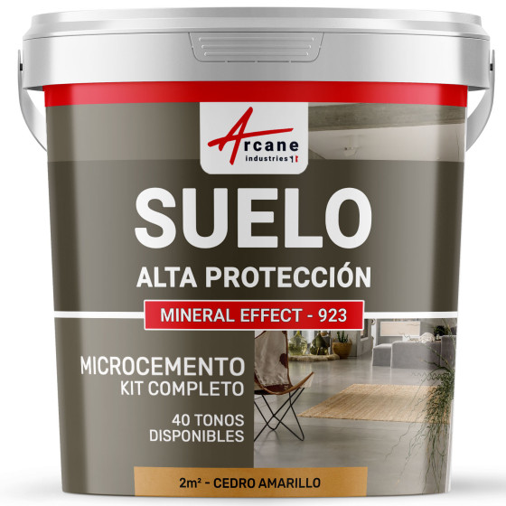 KIT DE MICROCEMENTO PARA SUELOS DE ALTA PROTECCIÓN - Cedro Amarillo - 2 m² (en 2 capas)