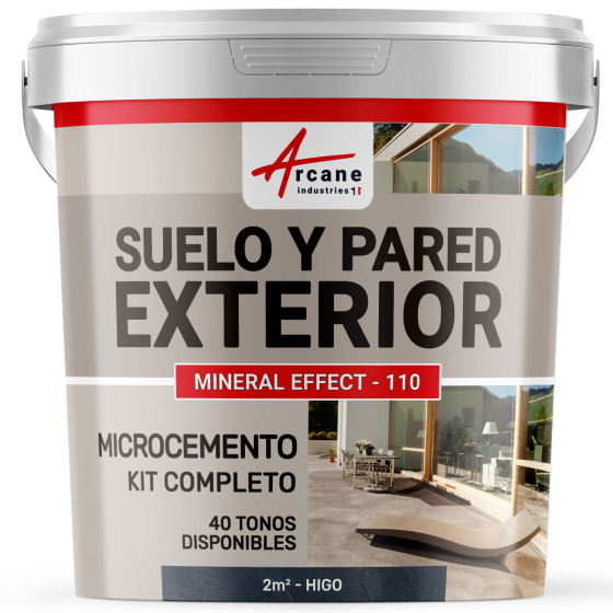 KIT BETÓN CIRÉ EXTERIOR - Betón alisado para suelos - paredes - terrazas y escaleras - Higo - 2 m² (en 2 capas)
