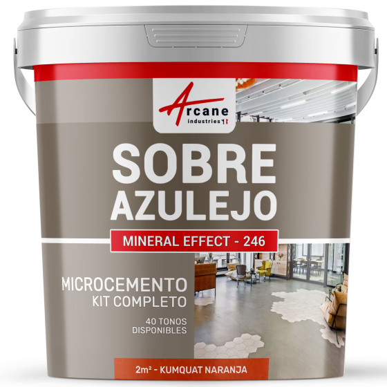 KIT DE HORMIGÓN PULIDO PARA AZULEJOS - Kumquat Naranja - 2 m² (en 2 capas)