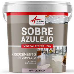KIT DE HORMIGÓN PULIDO PARA AZULEJOS - Lila Malva - 10 m² (para 2 capas)