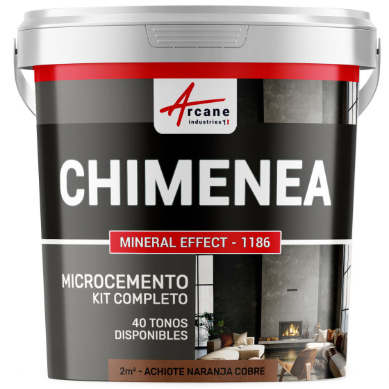 Kit de Hormigón Pulido para Chimenea - Achiote Naranja Cobre  - 2 m² (en 2 capas)
