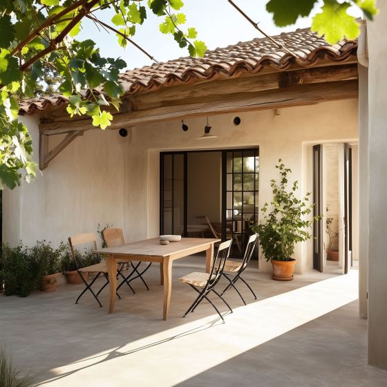 KIT BETON CIRE EXTERIEUR - Béton ciré extérieur pour sol, mur, terrasse, balcon, escalier - Mise en situation - Gazelle