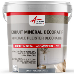 DECORATIEVE GEKLEURDE MINERALE PLEISTER MET BETONLOOK - Muur- en vloerdecoratiepleister 20 kg - Kleur:Mees