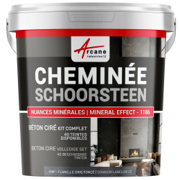 Beton cire Kit voor Schoorstenen Donkerflanelgrijs - 10 m² (in 2 lagen)