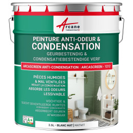 Anti-condensatie. geur- en schimmelverf voor vochtige ruimtes: ARCASCREEN -1212 Wit - 2.5 L