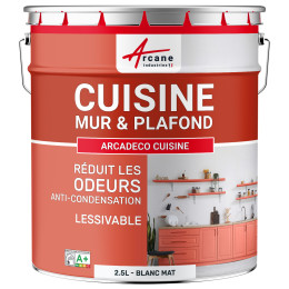 Peinture cuisine lessivable, mur et plafond : ARCADÉCO CUISINE