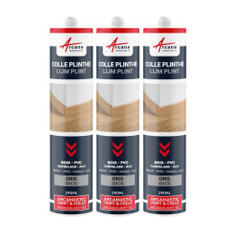 Kitlijm Plinten Polymeer Hybride: ARCASEALANT -43 Signaalgrijs - RAL 7004 - 290 ml x 3
