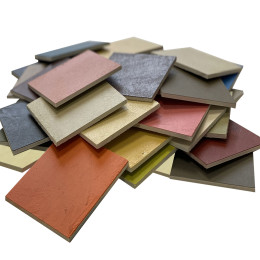 Muestra de carta de colores de hormigón pulido