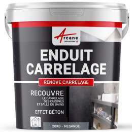 Enduit carrelage mur et sol pour salle de bain cuisine - RENOVE CARRELAGE-20Kg-Mesange-Aspect / Couleur