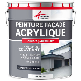Peinture Façade Acrylique pour Crépi - ARCAFAÇADE RENOV