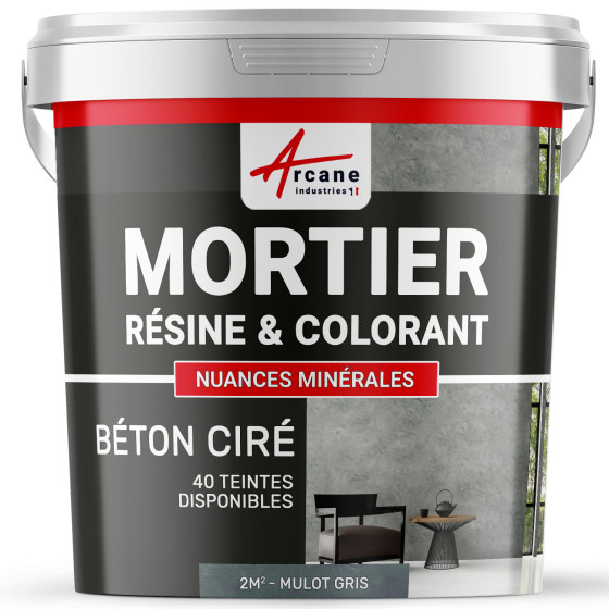 1-Main-béton ciré sans primaire ni vernis de finition-2m2-Mulot-Gris-Aspect / Couleur