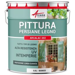 Vernice per Persiane in Legno: ARCALAC 202 0.5 L RAL 9003 - Bianco