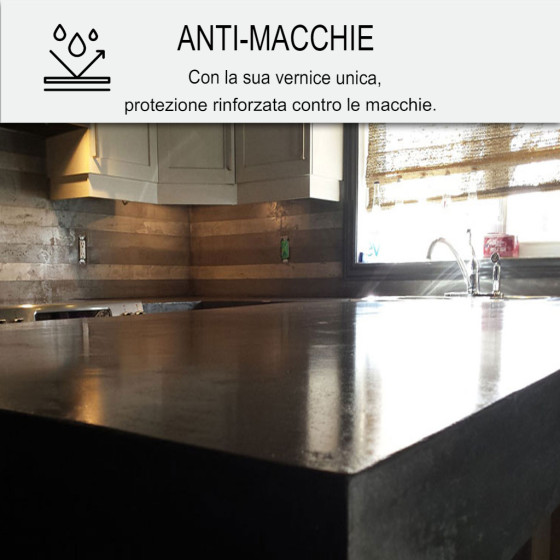 Cemento Cerato Cucina 2 m²  Flanella Grigio Scuro