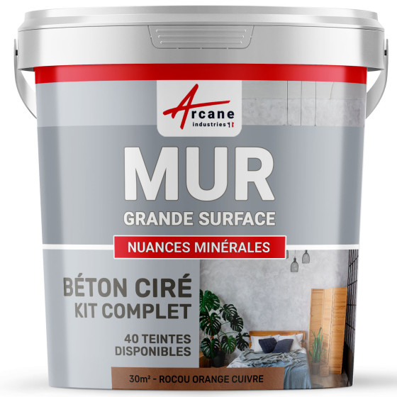 KIT BTON CIR MURS  - B‚ton cir‚ sp‚cial murs-Kit30m2-Rocou-orange-cuivre-Aspect / Couleur