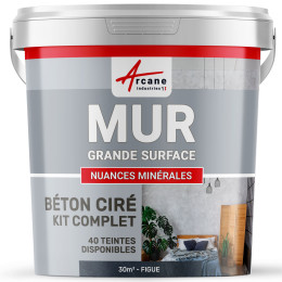 KIT BTON CIR MURS GRANDE SURFACE - B‚ton cir‚ sp‚cial murs-Kit30m2-Figue-Aspect / Couleur