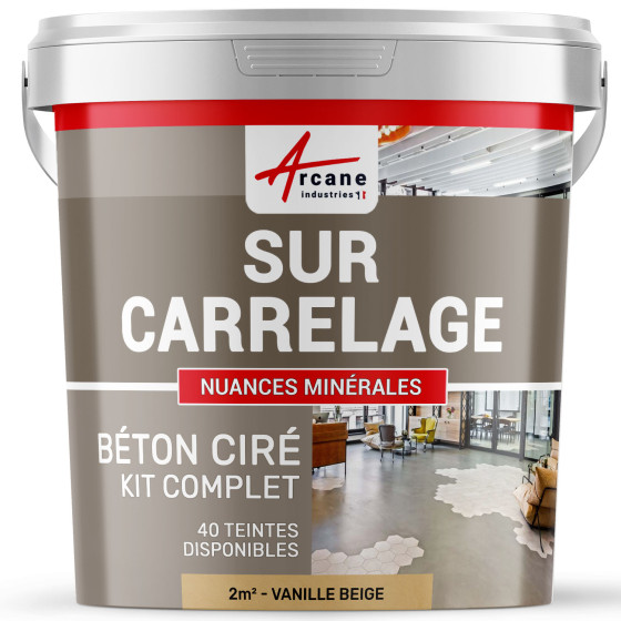 GEWAXT BETON KIT OP TEGELS