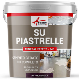 Kit gepolijst beton op tegelvloer en -wand Paars | Maison Etanche