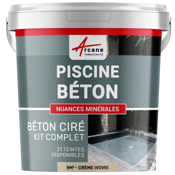 Gewaxt Beton Kit voor Betonnen Zwembaden - Waterdichte Coating met Hoge Weerstand voor ZWEMBADEN
